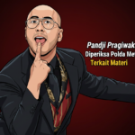 Pandji Pragiwaksono usai pemeriksaan di Polda Metro Jaya terkait Mens Rea