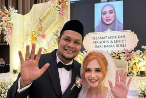 Virgoun menikah dengan Lindi Fitriyana dalam akad sederhana di Gading Serpong