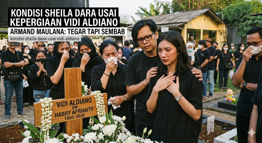 kondisi sheila dara usai kepergian vidi aldiano terlihat tegar