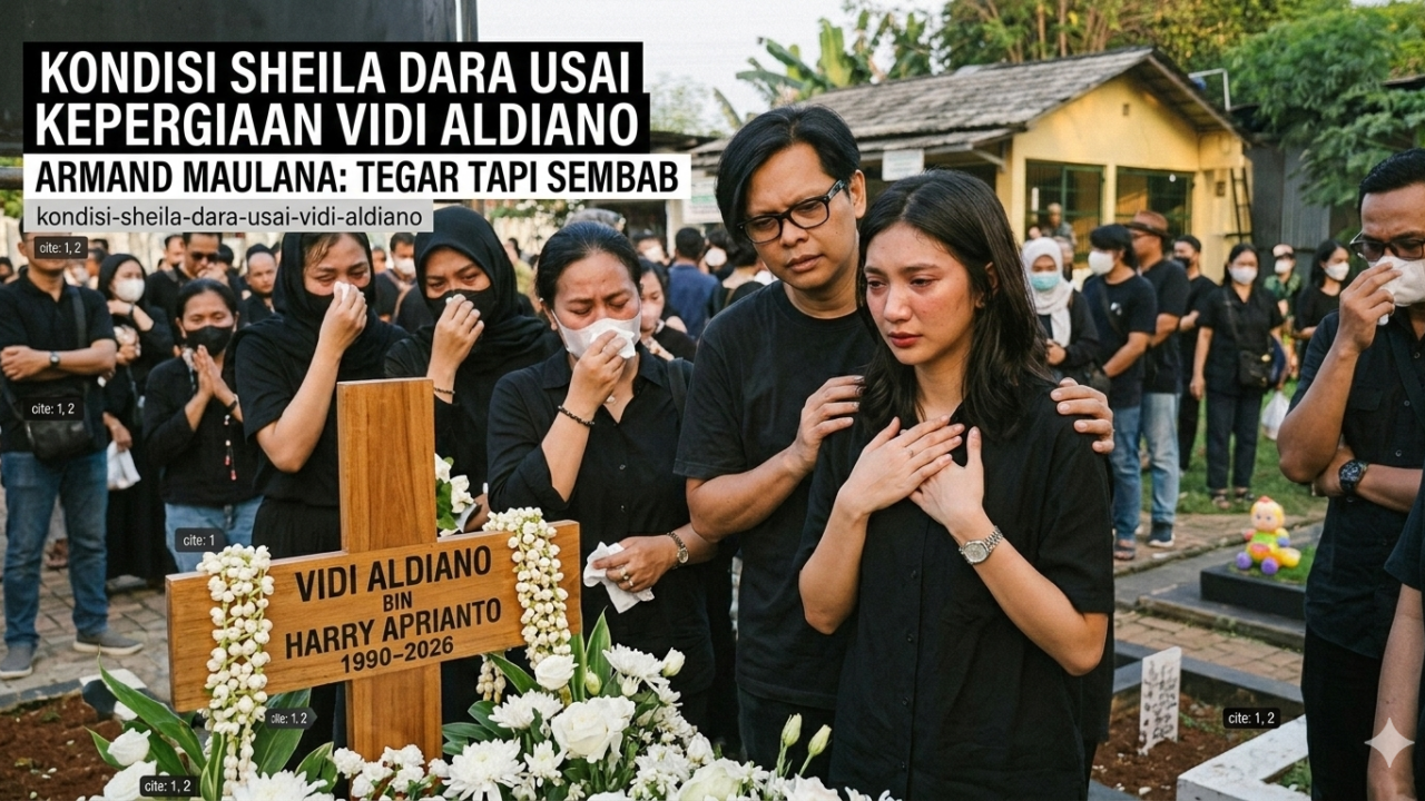 kondisi sheila dara usai kepergian vidi aldiano terlihat tegar