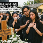 kondisi sheila dara usai kepergian vidi aldiano terlihat tegar