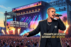 Penampilan Justin Bieber di Coachella 2026 dengan bayaran fantastis