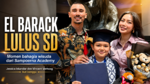 El Barack lulus SD dari Sampoerna Academy dan membuat Jessica Iskandar bangga