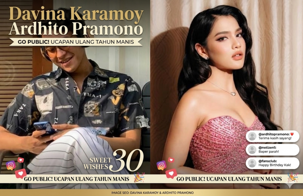 Davina Karamoy Ardhito Pramono makin go public lewat ucapan ulang tahun