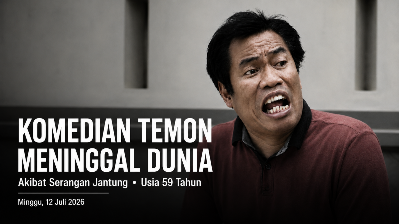 Komedian Temon meninggal akibat serangan jantung di usia 59 tahun