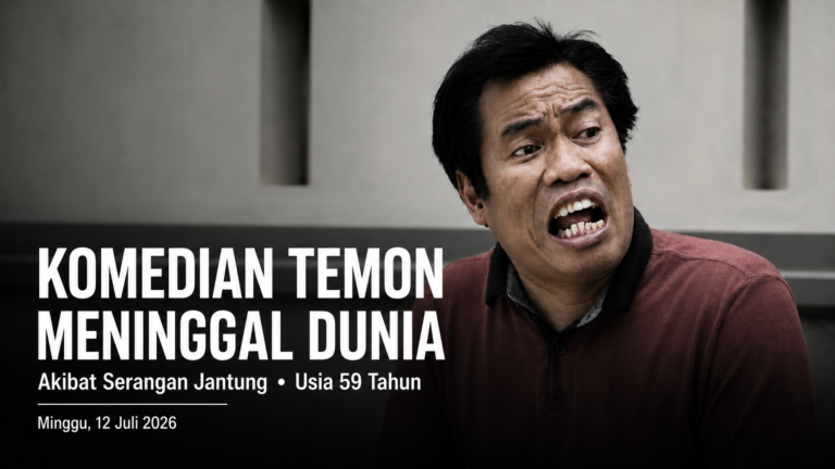 Komedian Temon meninggal akibat serangan jantung di usia 59 tahun