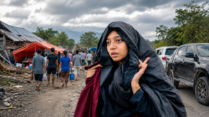 Chiki Fawzi di NTT saat gempa susulan mengguncang Mbay Nagekeo