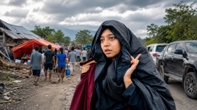 Chiki Fawzi di NTT saat gempa susulan mengguncang Mbay Nagekeo