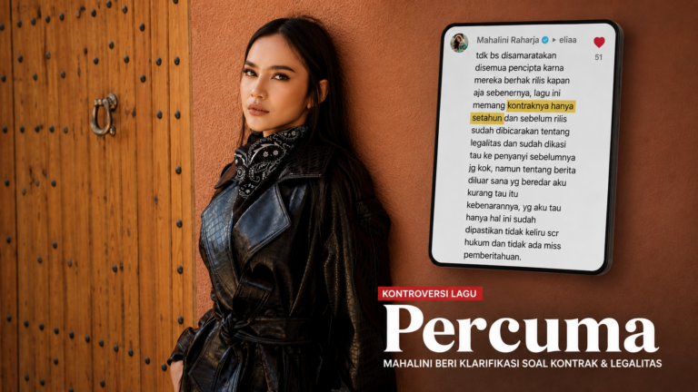 Lagu Percuma Mahalini jadi sorotan setelah klaim kontrak Anggis setahun